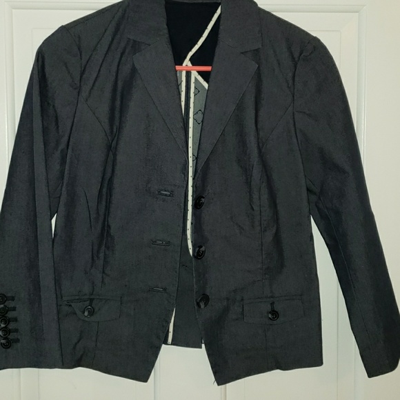 Liz Claiborne denim blazer - Picture 3 of 7